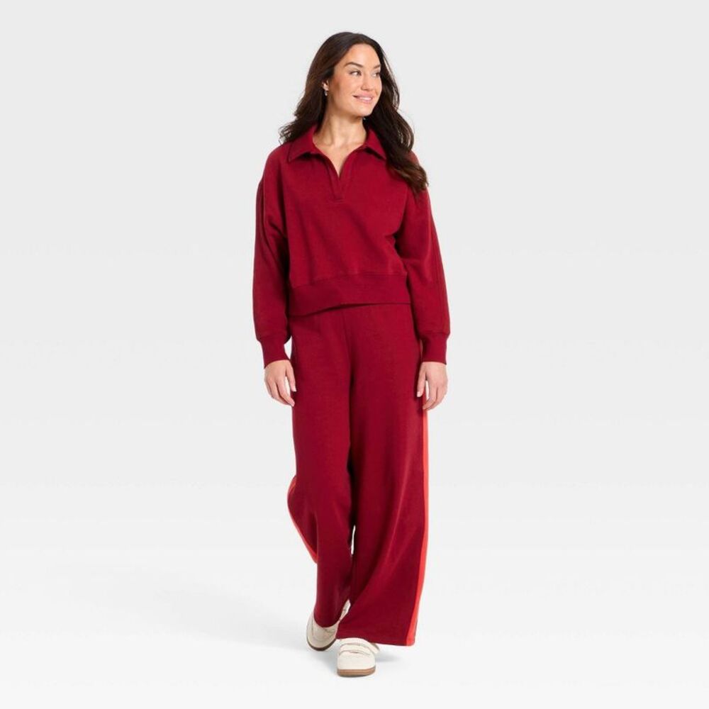Universal Thread - Women's Pullover Sweatshirt - Universal Thread Mar Maroon - Picture 3 of 3